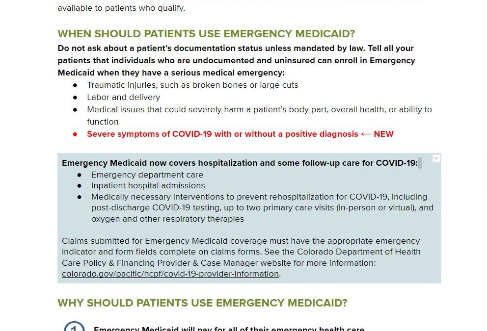 Emergency Medicaid Provider Guide [Rev. 12/04/2020]