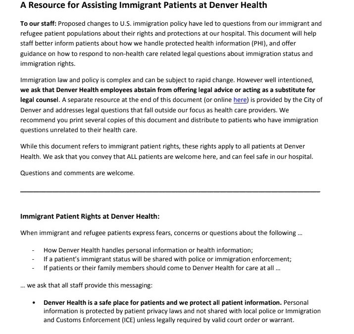 Sample Resource and Rights Guide for Immigrant & Refugee Patients